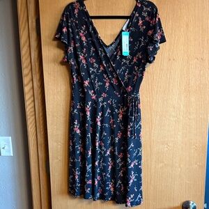 Kaileigh Black Floral Midi Dress